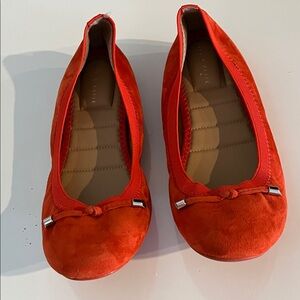 Kelly & Katie‎ Bold Orange Suede Flats Size 11M